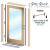 Front Door - Ogee - Fiberglass Grain - 36" x 96" - Knob on Right - Push Open