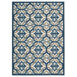Nourison - Waverly Sun N' Shade Geometric Celestial 7'9" x 10'10" Indoor Outdoor Area Rug - Sun n' Shade Collection by Waverly offers a fresh perspective on indoor/outdoor rugs. The exciting color palettes and myriad of designs combine Waverly's keen sense of today's style in a timeless fashion. These versatile rugs are beautiful to look at, soft to walk on, easy to clean and can withstand almost all outdoor conditions. Indoor or Outdoor Uses. Easy Clean: Just Rinse with a Hose