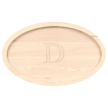 BigWood Boards Oval Maple Trencher Board, D