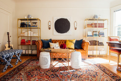 This is an example of an eclectic living room in San Francisco.