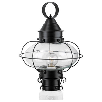 Cottage Onion 1 Light Post Light or Accessories, Black, Clear