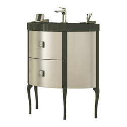 Macral Sena 32" single sink vanity. Silver-black. - Bathroom Vanities And Sink Consoles