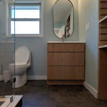 Bathroom converted from a bedroom