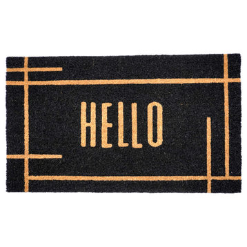 Calloway Mills Modern Black Hello Doormat, 30x48