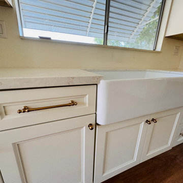 White Calcutta Luxiomer Quartz Install
