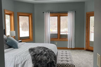Example of a trendy bedroom design