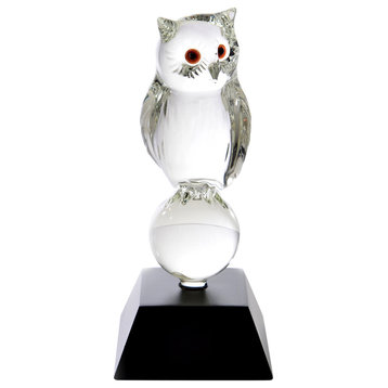 Great Horned Owl, Glass Sculpture