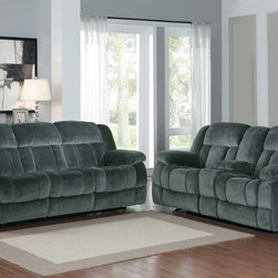 Laurelton Modern Double Reclining Sofa Set - $2092.76 - Living Room Furniture Sets