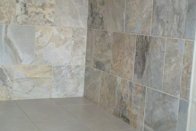 Porcelain Tile shower with Pro-line drain system