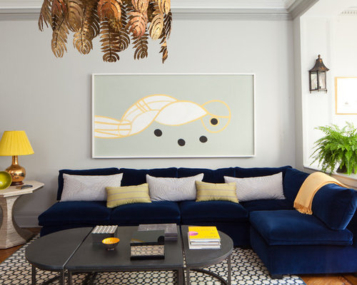 Decorating A Blue Couch | Houzz