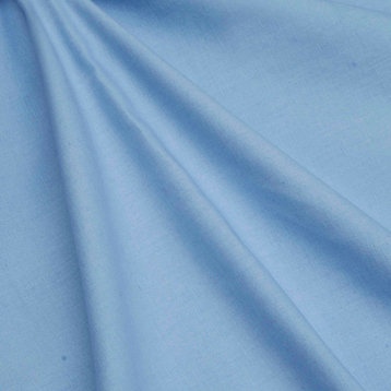 Light Blue Cotton Linen Fabric By The Yard, 2 Yards For Curtain, Dress Wholesale