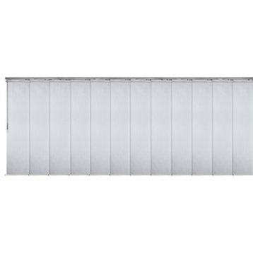 Dappled Iron 12-Panel Track Extendable Vertical Blinds 140-260"W