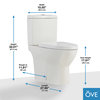 OVE Decors Beverly 2-Piece Dual Flush Elongated Toilet in White, Seat Included