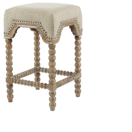 Madison Park Christine Backless Counter Stool Light Grey