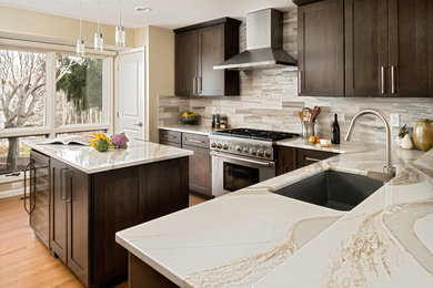 Example of a mid-sized trendy kitchen design in Other