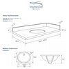 Transolid 24.5 in. Quartz Vanity Top in Almond Delite with Single Hole