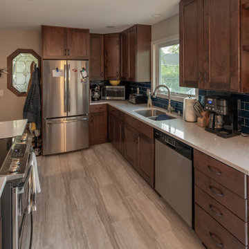 Kitchen Island Meets Staircase