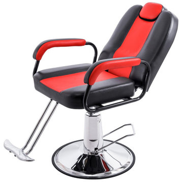 Deluxe Reclining Barber Chair With Heavy-Duty Pump