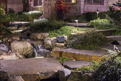 This is an example of a traditional landscaping in Chicago.