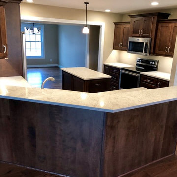 New Home-Geneseo, IL Koch Cabinets Birch Mocha  Gray Lagoon MSI Quartz