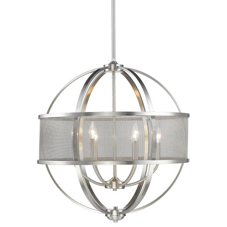 Colson 6-Light Chandelier With Shade, Pewter