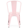 Amalfi Stackable Vintage Side Chairs, Set of 4, Glossy Pastel Pink