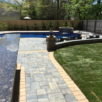 Cambridge Pavers Montauk Blue Ledgestone Pool Patio - Miller Place, NY 11764