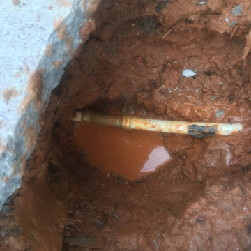 Water Leak under Driveway Concrete