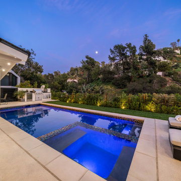 Hollywood Hills Pool Design with Clean Modern Lines