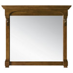 James Martin Vanities - Brookfield 47.25" Mirror, Antique Black, Country Oak - The Brookfield mirror collection by James Martin Vanities is the perfect meeting of modern and traditional styles. Hand carved accenting filigrees showcase superior craftsmanship while clean lines make this mirror a piece that will compliment any room. Available in 26", 39.5", and 47.25" sizes and a choice of five beautiful finishes: Antique Black, Cottage White, Burnished Mahogany, Country Oak, or Warm Cherry.