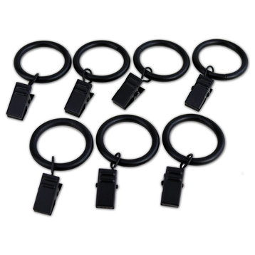 Clip Ring for 16/19Mm Rod, Set of 7 Pieces, Black