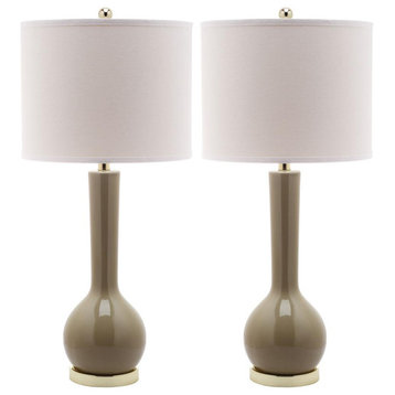 Mae 30.5-Inch H Long Neck Ceramic Table Lamp, Lit4091L-Set2