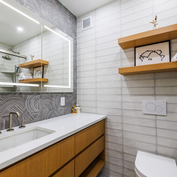 POWERFULLY DESIGNED BATHROOM PACKS A PUNCH.