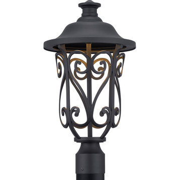 Progress Leawood LED 1-Light Outdoor Post Lantern P540037-031-30, Black