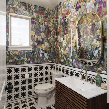 Moody Botanicals Meet Garden Maximalism in a Statement-Making Powder Room