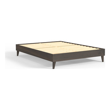 Wooden Platform Bed Frame - Multiple Finishes Available, Grey Barn Wood, King