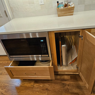 Transitional Kitchen Remodel With New Sandstone Colored Cabinets