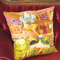 Ooh La La Parisian Pillow (Synthetic Fill) - Decorative Pillows