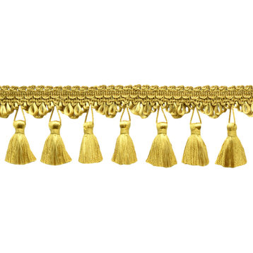 Tassel Fringe Trim, Style# TFSS0225, Color# C4 - Antique Gold [5 Yards]