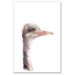 DDCG - Ostrich Profile Wall Art, Canvas - The Ostrich Profile Canvas Wall Art, 12x18 from our  Animals Collection features a simplistic head shot of an ostrich.  This canvas helps you add some instant character to your house. Each piece of wall art is designed, printed, and assembled in the USA. The result is a beautiful piece of artwork worthy of showcasing in your home.