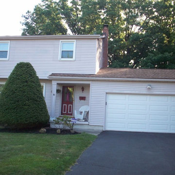 peach to tan exterior before