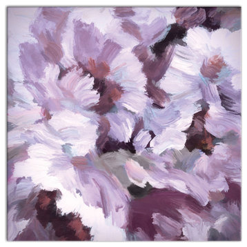 Soft Floral Abstract Lilac Bush 2 24x24 Canvas Wall Art