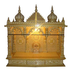 golden painted marble temple - Home Decor