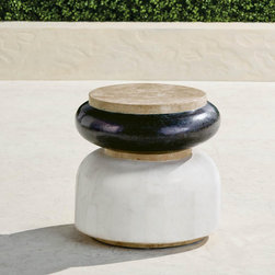 Masson Stone Accent Stool - Patio Furniture And Outdoor Furniture