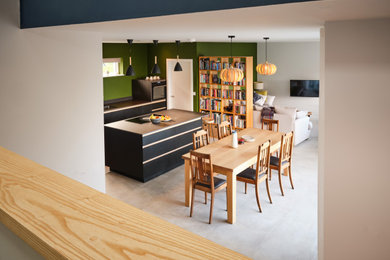 Medium sized contemporary kitchen in Gloucestershire.