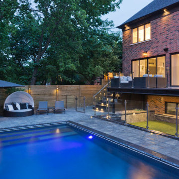 Toronto Landscaping Project with Pool Construction Interlocking and Deck
