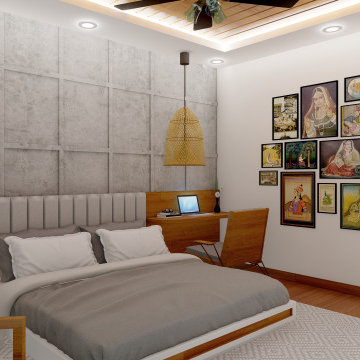 Eclectic Master Bedroom Renovation in Wimbledon