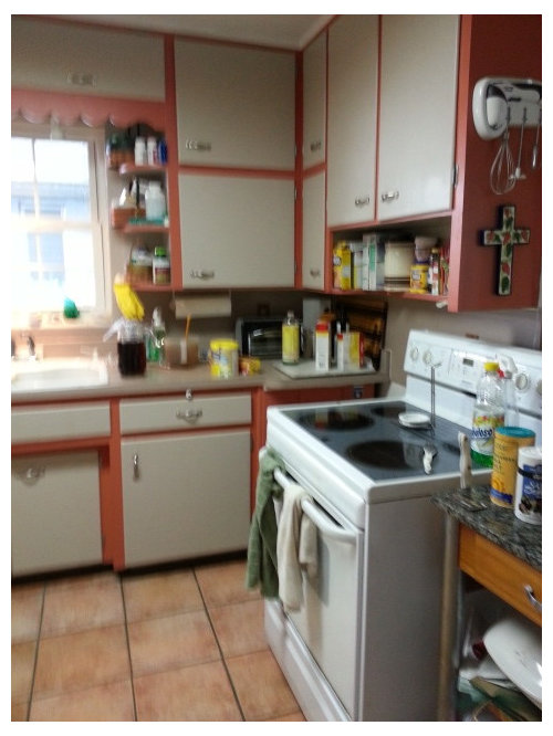 Dining Room turned into kitchen. Kitchen turned into dining room.