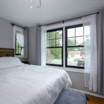 New Black Windows in Delightful Bedroom - Renewal by Andersen NJ