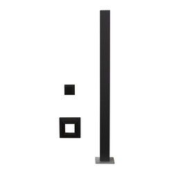 ALX 2.5" Post Kit in Textured Black - Deck Tiles And Planks